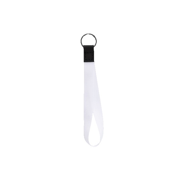 Dye Sublimated Keychain with Leather Accent 1