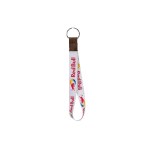 Dye Sublimated Keychain with Leather Accent - Distressed Brown Dye Sublimated Keychain with Leather Accent - Distressed Brown
