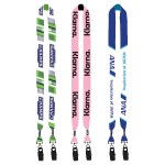 1" Double Ended Dye-Sublimated Lanyard with Metal Crimp & Metal Bulldog Clip 1 1" Double Ended Dye-Sublimated Lanyard with Metal Crimp & Metal Bulldog Clip 1