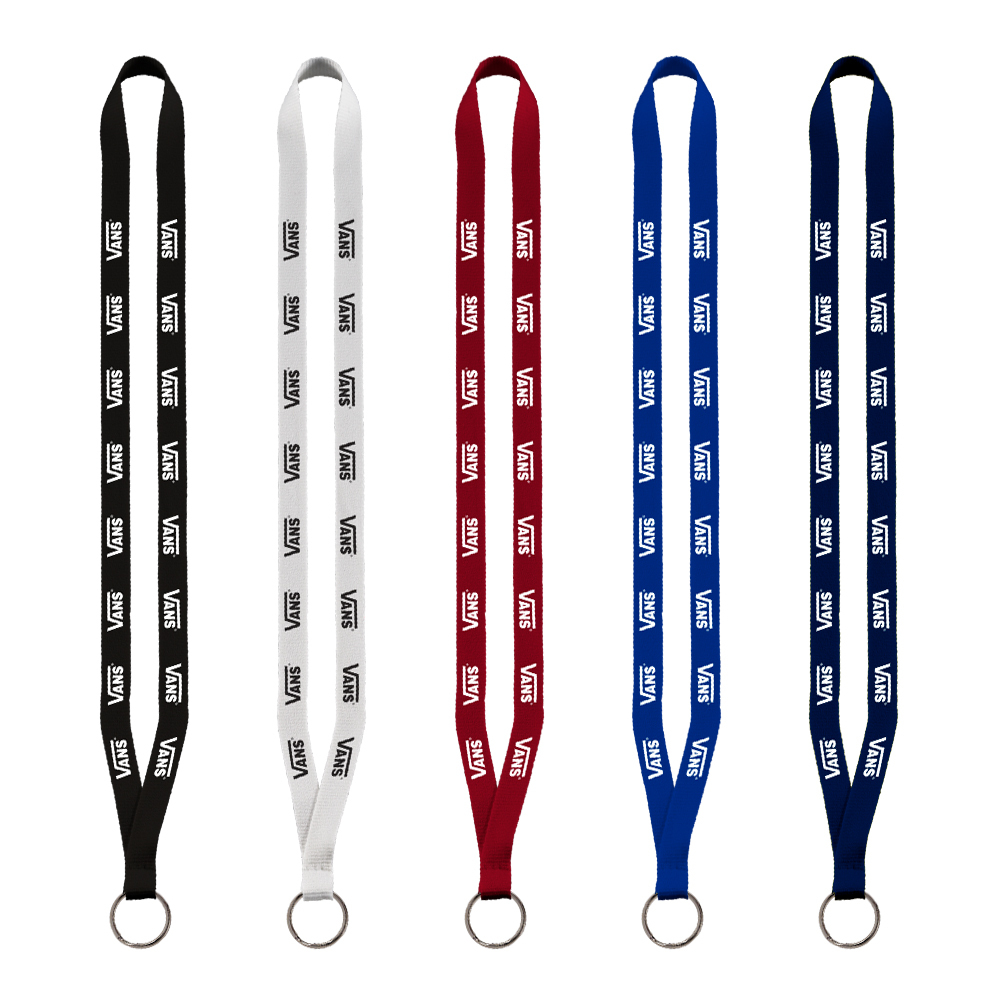 1/2" Polyester Lanyard with Sewn Metal Split-Ring 1