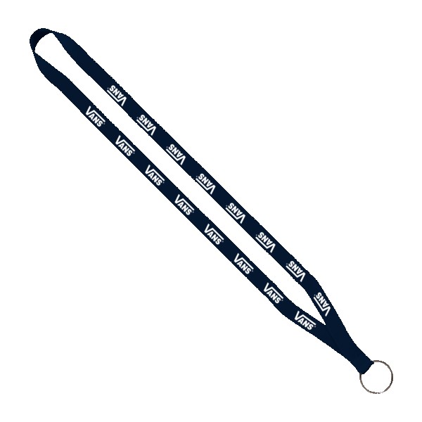 1/2" Polyester Lanyard with Sewn Metal Split-Ring 1