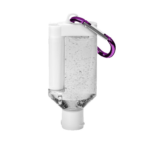 1.9 oz Duo Bottle Sanitizer + SPF 15 Lip Balm + Carabiner 1