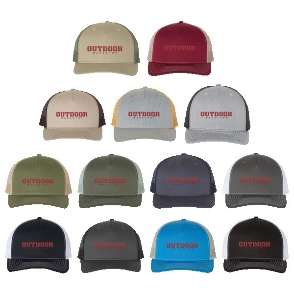 Richardson 112FP Five-Panel Snapback Trucker Hat 1 Richardson 112FP Five-Panel Snapback Trucker Hat 1