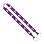 IMPORT Rush 1" Dye-Sublimated 2-Ended Lanyard with Dual Silver Metal Crimp & Split-Ring 1 IMPORT Rush 1" Dye-Sublimated 2-Ended Lanyard with Dual Silver Metal Crimp & Split-Ring 1