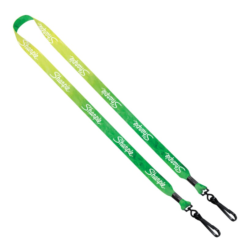¾" Polyester Dye Sublimated Double Swivel Snap Hook Lanyard 1 ¾" Polyester Dye Sublimated Double Swivel Snap Hook Lanyard 1