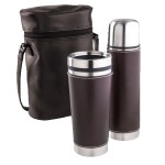 Leatherette Tumbler/ Vacuum Bottle Set - Blank Leatherette Tumbler/ Vacuum Bottle Set - Blank