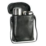 Leatherette Tumbler/ Vacuum Bottle Set - Black Blank Leatherette Tumbler/ Vacuum Bottle Set - Black Blank