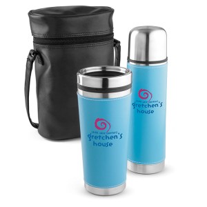 Leatherette Tumbler/ Vacuum Bottle Set 1 Leatherette Tumbler/ Vacuum Bottle Set 1
