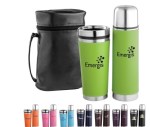 Leatherette Tumbler/ Vacuum Bottle Set - Blank Leatherette Tumbler/ Vacuum Bottle Set - Blank