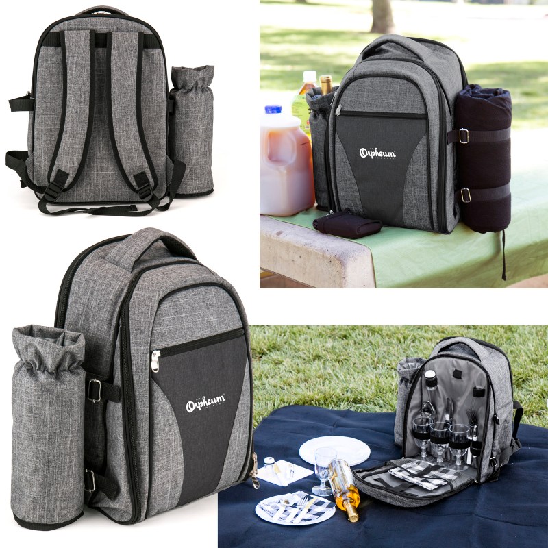 Wine & Picnic Cooler Backpack for Four + Fleece Blanket 1 Wine & Picnic Cooler Backpack for Four + Fleece Blanket 1