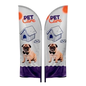 IMPORT 12%27 Double-Sided Feather Flag with Ground Spike 1 IMPORT 12%27 Double-Sided Feather Flag with Ground Spike 1