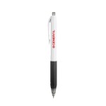 Turbo Recycled Ballpoint with rTPR Grip - White Screen Print Turbo Recycled Ballpoint with rTPR Grip - White Screen Print