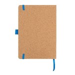 Hickory Cork & Recycled PU Notebook - Blue Blank Hickory Cork & Recycled PU Notebook - Blue Blank