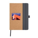 Hickory Cork & Recycled PU Notebook - Cool Gray 11c Spectrum Digital Print Hickory Cork & Recycled PU Notebook - Cool Gray 11c Spectrum Digital Print