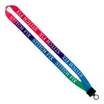 3/4" Tie Dye Lanyard with Plastic Clamshell & O-Ring 1 3/4" Tie Dye Lanyard with Plastic Clamshell & O-Ring 1