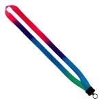 3/4" Tie Dye Lanyard with Plastic Clamshell & O-Ring 2 3/4" Tie Dye Lanyard with Plastic Clamshell & O-Ring 2