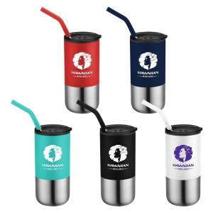 Destin 16oz Double Wall Tumbler w Straw 1 Destin 16oz Double Wall Tumbler w Straw 1