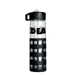 Sip-N-Go Glass Water Bottle - 20 Oz. - Black Screen Print Sip-N-Go Glass Water Bottle - 20 Oz. - Black Screen Print