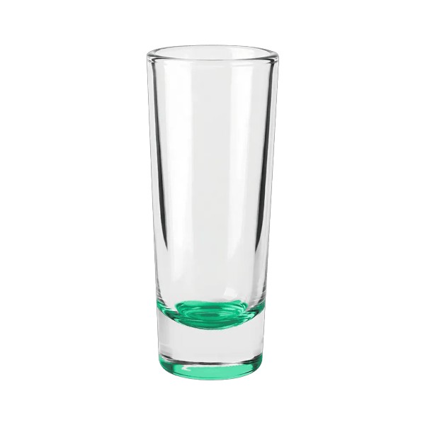 Jolt 2 oz Double Shooter Shot Glass with Color Bottom 1