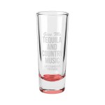 Jolt 2 oz Double Shooter Shot Glass with Color Bottom - Red Laser Engraving Jolt 2 oz Double Shooter Shot Glass with Color Bottom - Red Laser Engraving