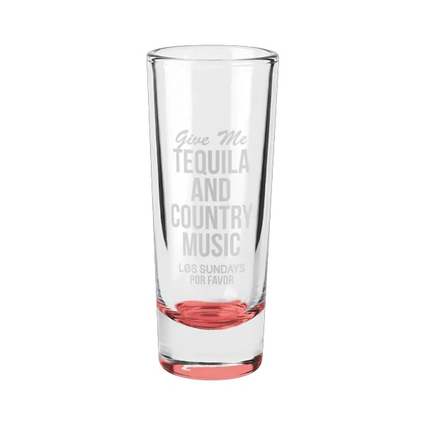 Jolt 2 oz Double Shooter Shot Glass with Color Bottom 1