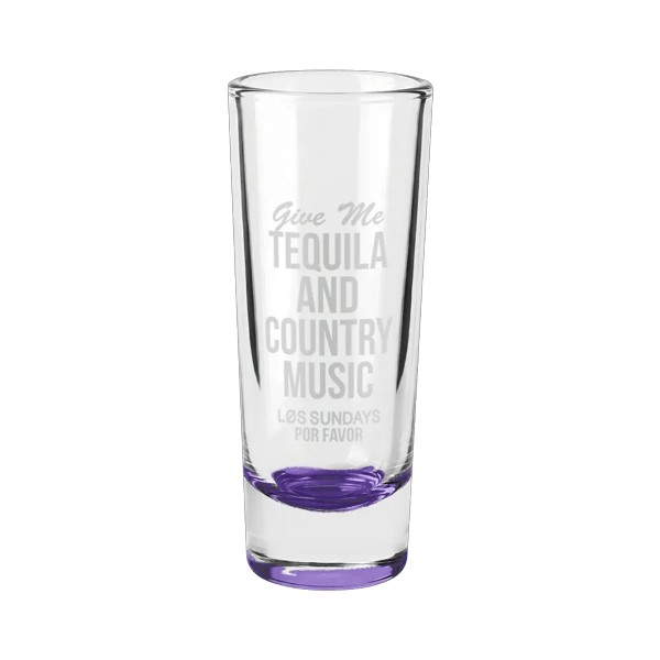 Jolt 2 oz Double Shooter Shot Glass with Color Bottom 1