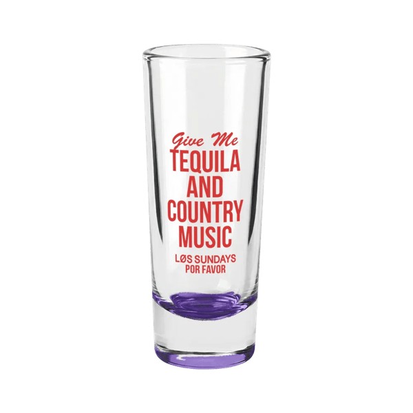 Jolt 2 oz Double Shooter Shot Glass with Color Bottom 1