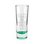 Jolt 2 oz Double Shooter Shot Glass with Color Bottom - Green Laser Engraving Jolt 2 oz Double Shooter Shot Glass with Color Bottom - Green Laser Engraving
