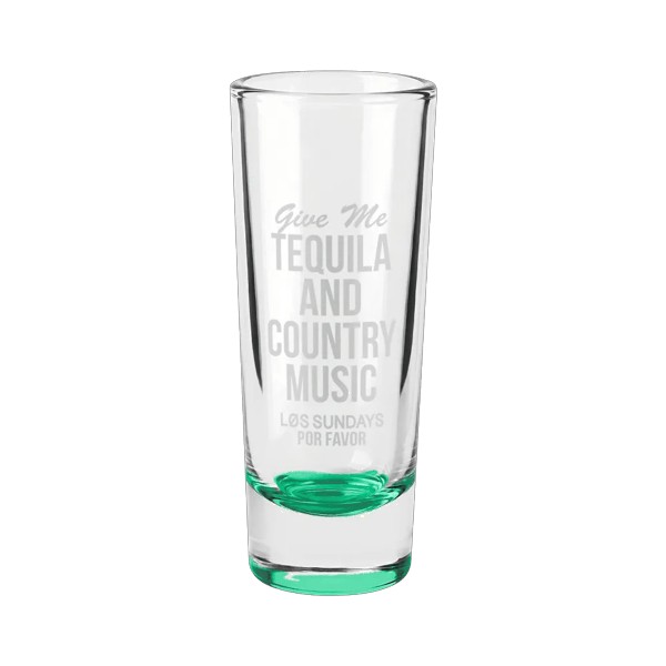 Jolt 2 oz Double Shooter Shot Glass with Color Bottom 1