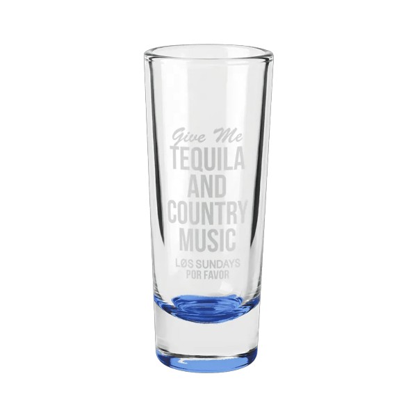 Jolt 2 oz Double Shooter Shot Glass with Color Bottom 1