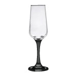 TOSCANA 6.5 Oz Champagne Glass with Color Bottom - Black Blank TOSCANA 6.5 Oz Champagne Glass with Color Bottom - Black Blank