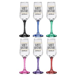 TOSCANA 6.5 Oz Champagne Glass with Color Bottom 1 TOSCANA 6.5 Oz Champagne Glass with Color Bottom 1