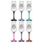 TOSCANA 6.5 Oz Champagne Glass with Color Bottom 1 TOSCANA 6.5 Oz Champagne Glass with Color Bottom 1