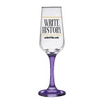 TOSCANA 6.5 Oz Champagne Glass with Color Bottom - Purple Pad Print TOSCANA 6.5 Oz Champagne Glass with Color Bottom - Purple Pad Print