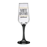 TOSCANA 6.5 Oz Champagne Glass with Color Bottom - Black Pad Print TOSCANA 6.5 Oz Champagne Glass with Color Bottom - Black Pad Print