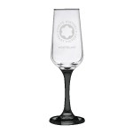 TOSCANA 6.5 Oz Champagne Glass with Color Bottom - Black Laser Engraving TOSCANA 6.5 Oz Champagne Glass with Color Bottom - Black Laser Engraving