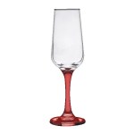 TOSCANA 6.5 Oz Champagne Glass with Color Bottom 2 TOSCANA 6.5 Oz Champagne Glass with Color Bottom 2