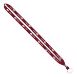 IMPORT Rush 1/2" Polyester Lanyard with Silver Crimp & Split-Ring - White Blank IMPORT Rush 1/2" Polyester Lanyard with Silver Crimp & Split-Ring - White Blank