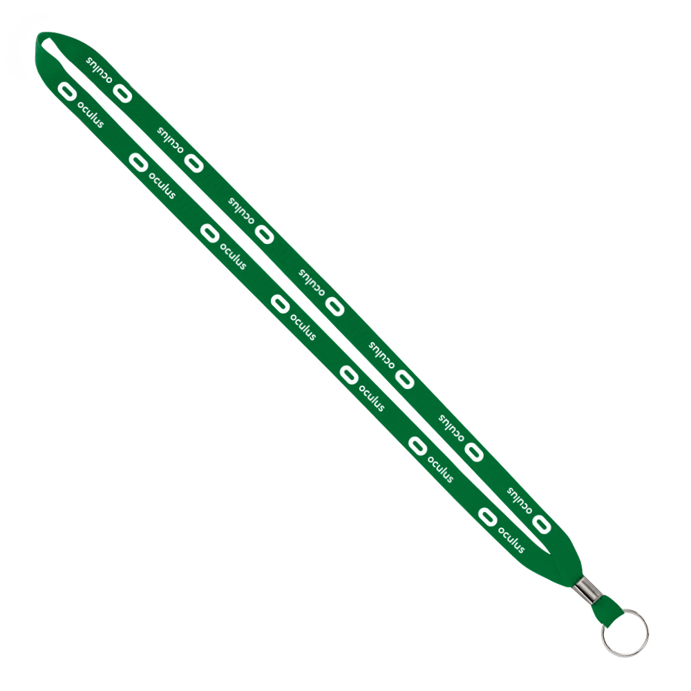 IMPORT Rush 1/2" Polyester Lanyard with Silver Crimp & Split-Ring 1