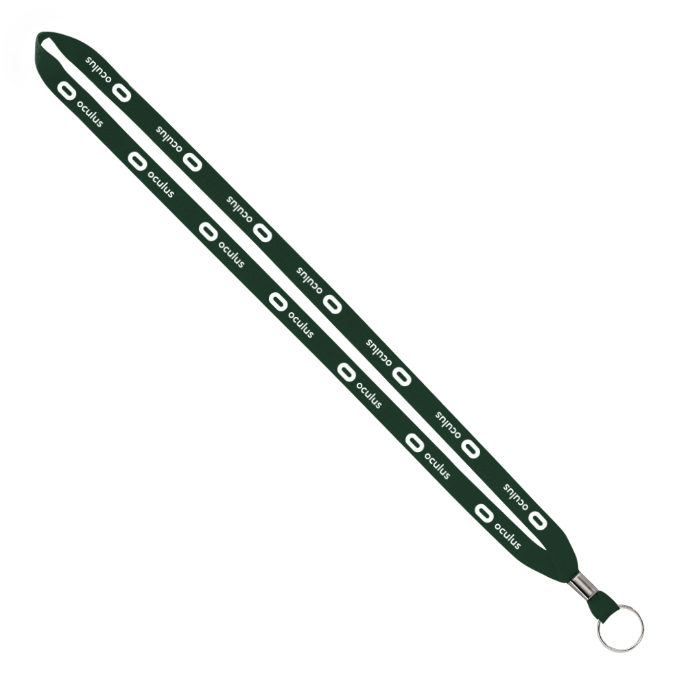 IMPORT Rush 1/2" Polyester Lanyard with Silver Crimp & Split-Ring 1