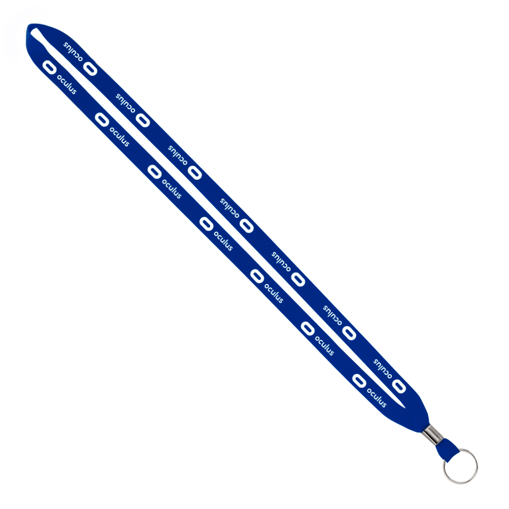 IMPORT Rush 1/2" Polyester Lanyard with Silver Crimp & Split-Ring 1