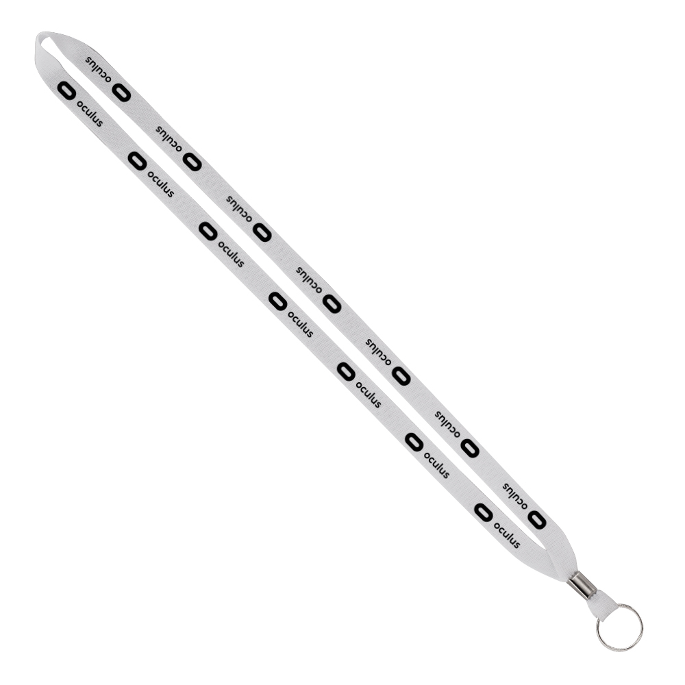 IMPORT Rush 1/2" Polyester Lanyard with Silver Crimp & Split-Ring 1