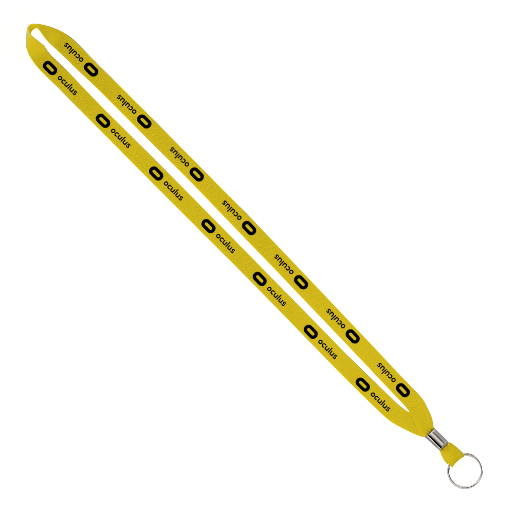 IMPORT Rush 1/2" Polyester Lanyard with Silver Crimp & Split-Ring 1