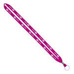 IMPORT Rush 1/2" Polyester Lanyard with Silver Crimp & Split-Ring - Rhodamine Red C IMPORT Rush 1/2" Polyester Lanyard with Silver Crimp & Split-Ring - Rhodamine Red C