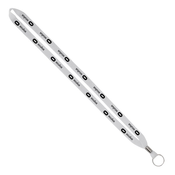 IMPORT Rush 1/2" Polyester Lanyard with Silver Crimp & Split-Ring 1