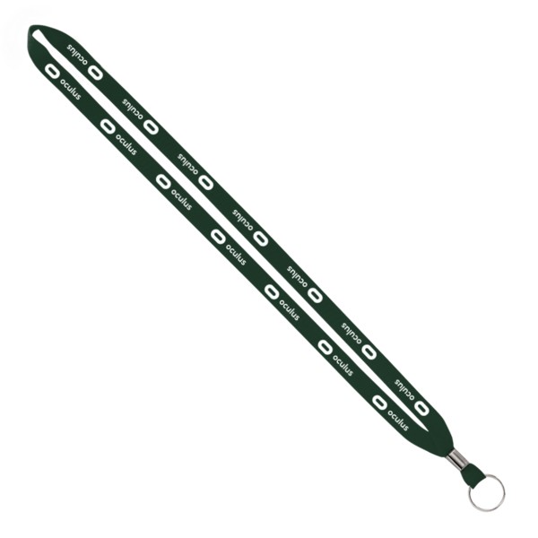 IMPORT Rush 1/2" Polyester Lanyard with Silver Crimp & Split-Ring 1