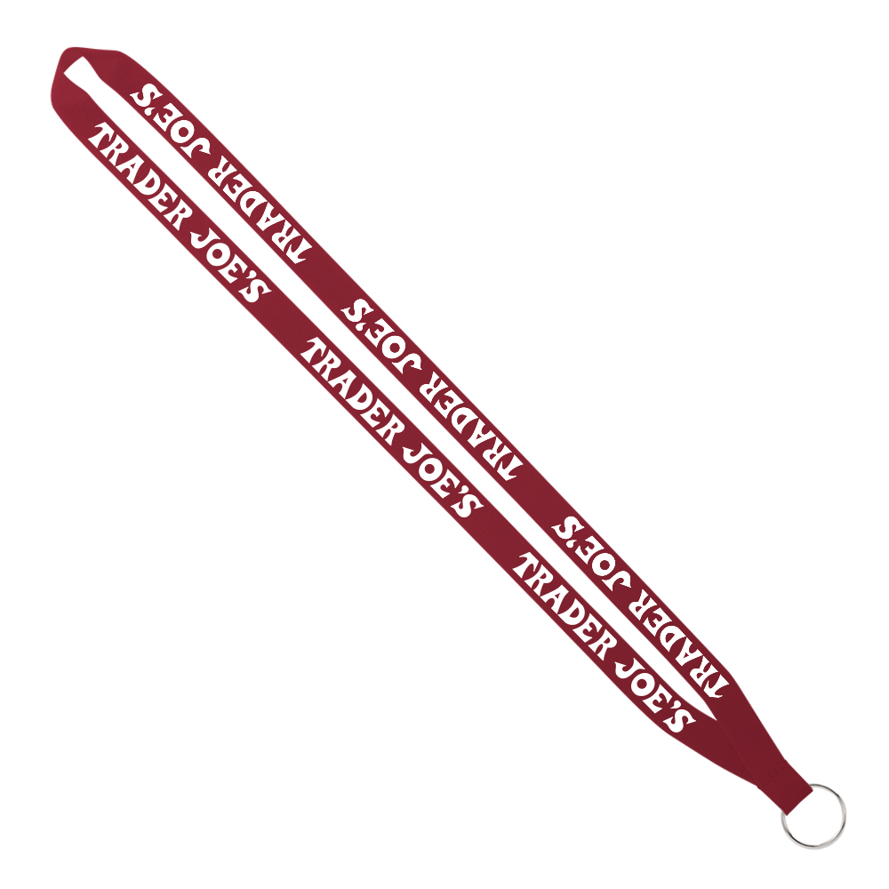 IMPORT Rush 5/8" Polyester Lanyard with Sewn Silver Metal Split-Ring 1
