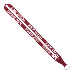 IMPORT Rush 5/8" Polyester Lanyard with Sewn Silver Metal Split-Ring - White Blank IMPORT Rush 5/8" Polyester Lanyard with Sewn Silver Metal Split-Ring - White Blank