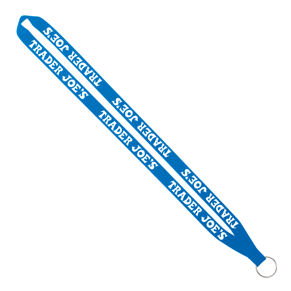IMPORT Rush 5/8" Polyester Lanyard with Sewn Silver Metal Split-Ring 1