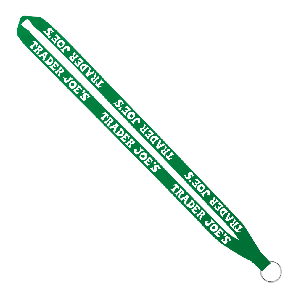IMPORT Rush 5/8" Polyester Lanyard with Sewn Silver Metal Split-Ring 1